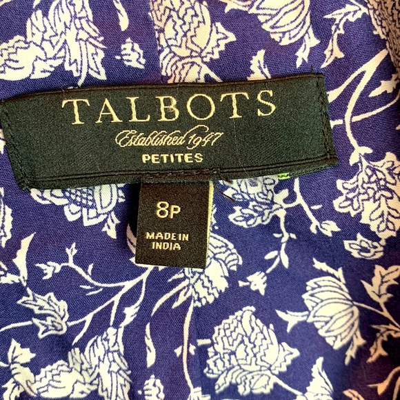 Talbots Cropped Denim Blazer With Contrast Trim - Picture 8 of 9